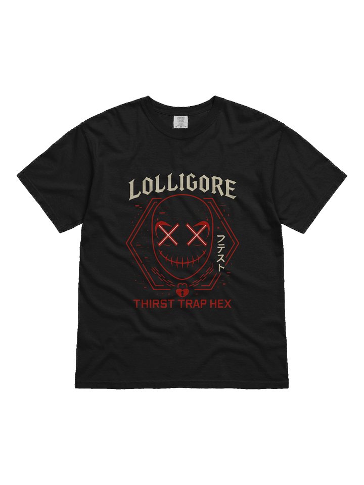 Lolligore — “Thirst Trap Hex” Neon Mask Tee product image (1)