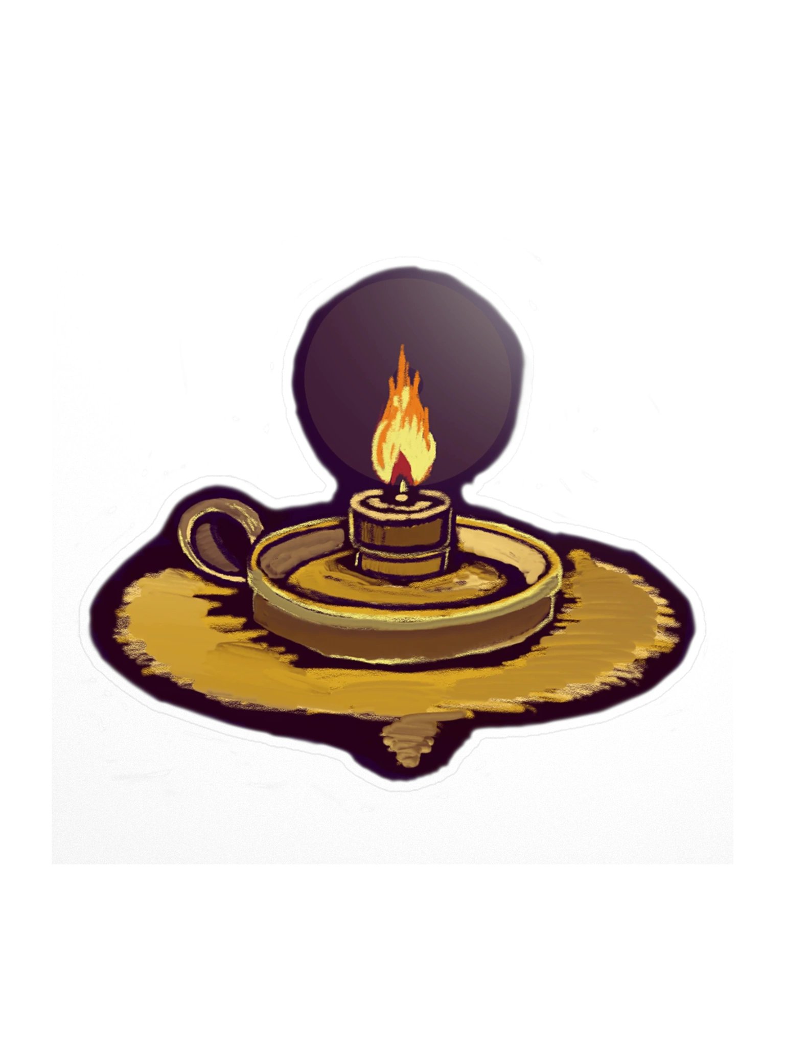 The Lit Candle, Witchy Candle Sticker (3 inch vinyl) product image (1)