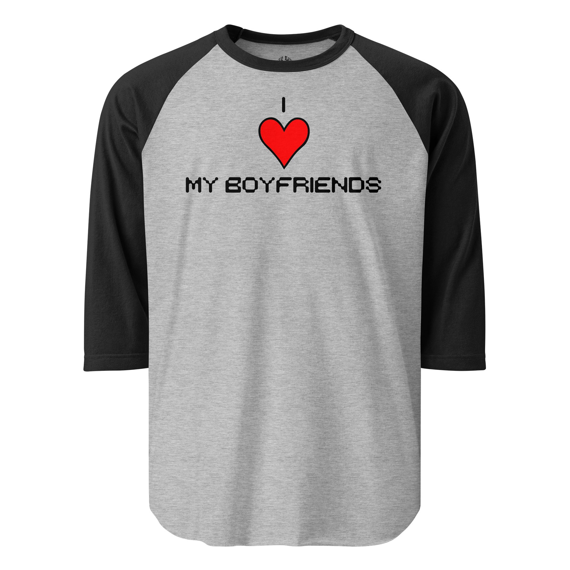 I Love My Boyfriends Long Sleeve Raglan Shirt (Light) product image (10)