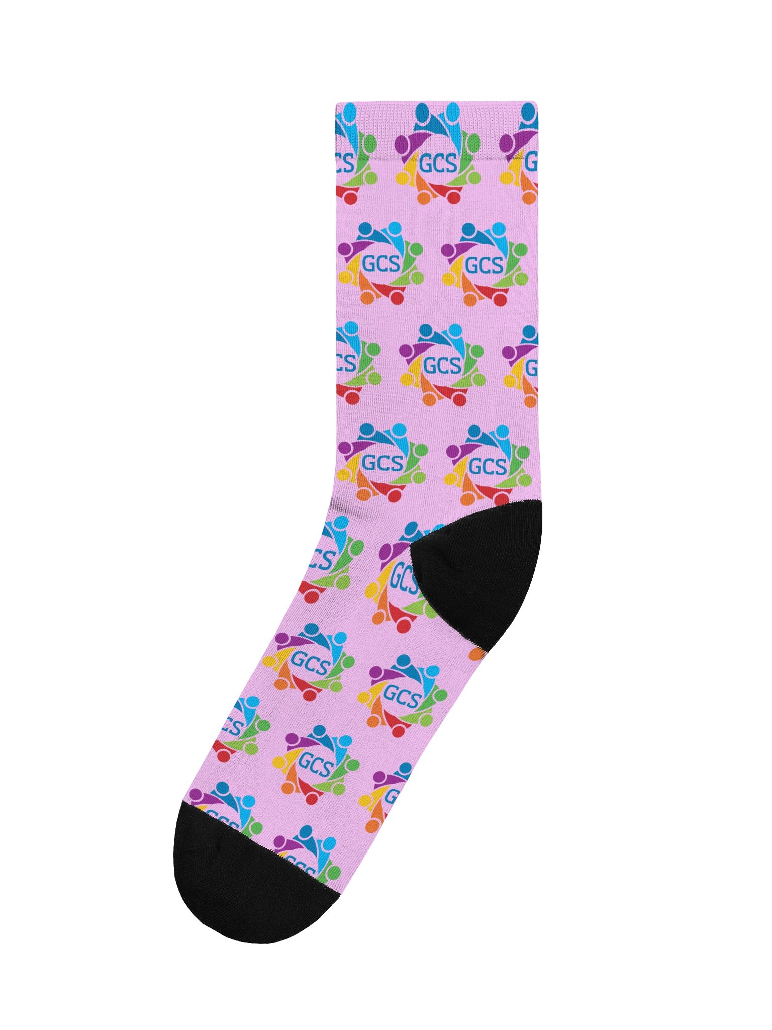 GCS Logo Pattern Crew Socks - Pink product image (1)