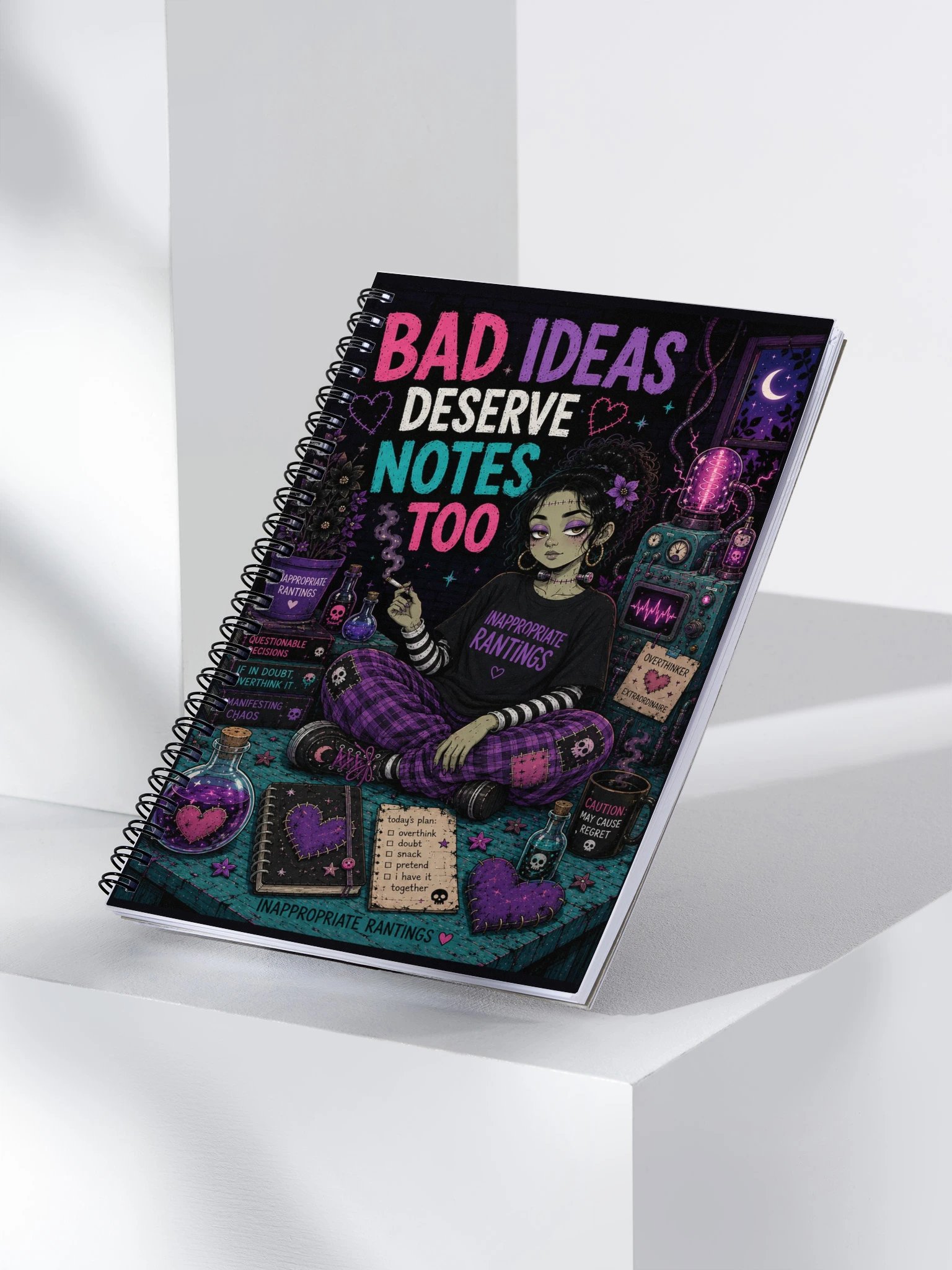 Bad Ideas Deserve Notes Too Spiral Notebook product image (3)