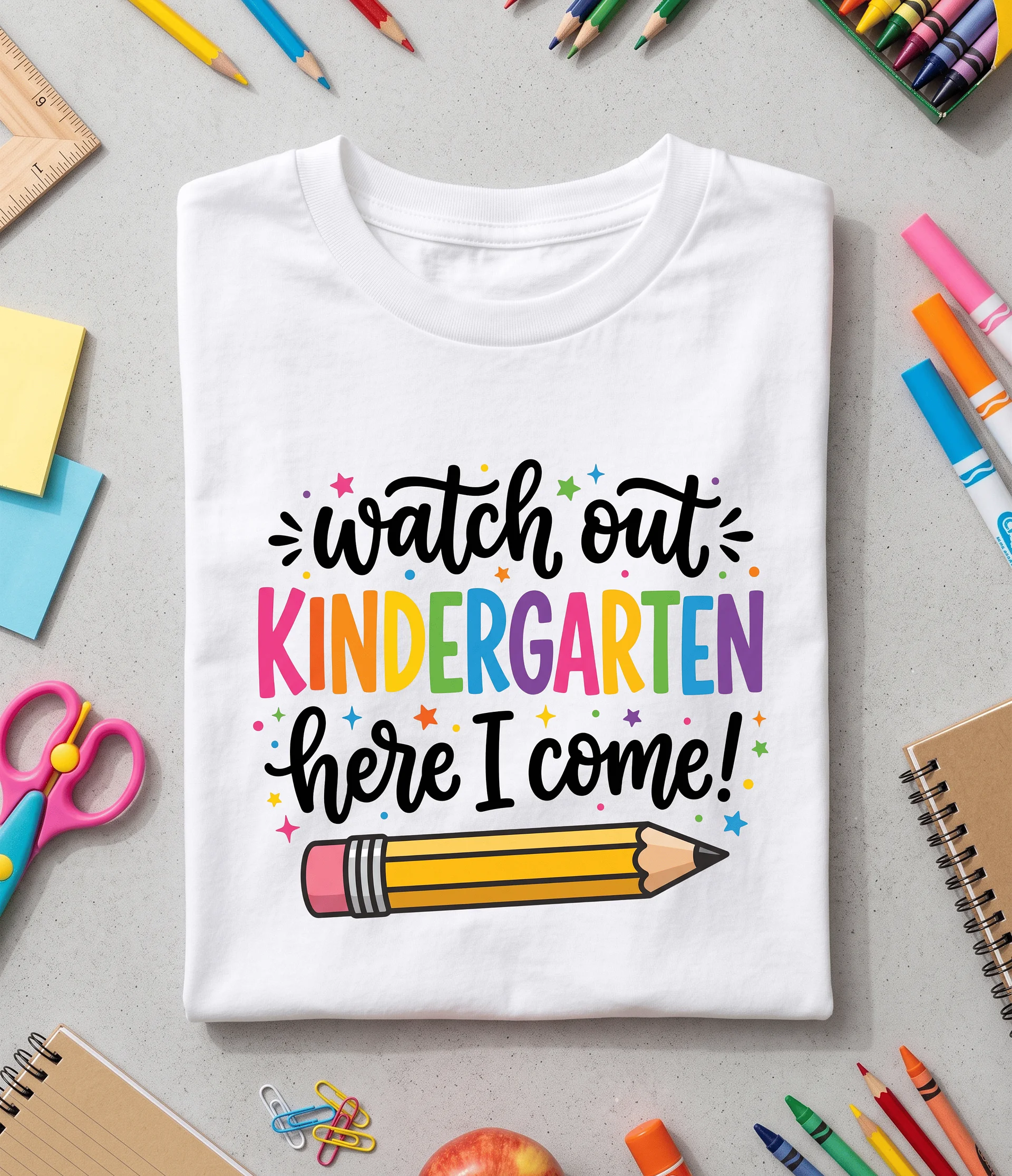 Watch Out Kindergarten Here I Come Shirt – Cute Kids Tee product image (1)