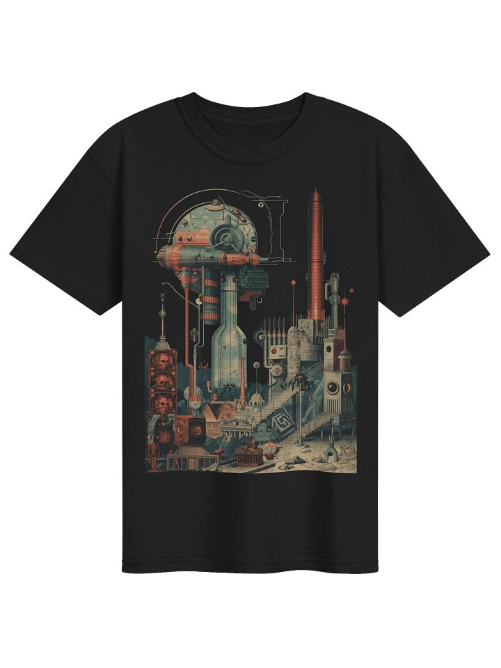 Surreal Industrial Skyline Heavyweight T-Shirt product image (1)