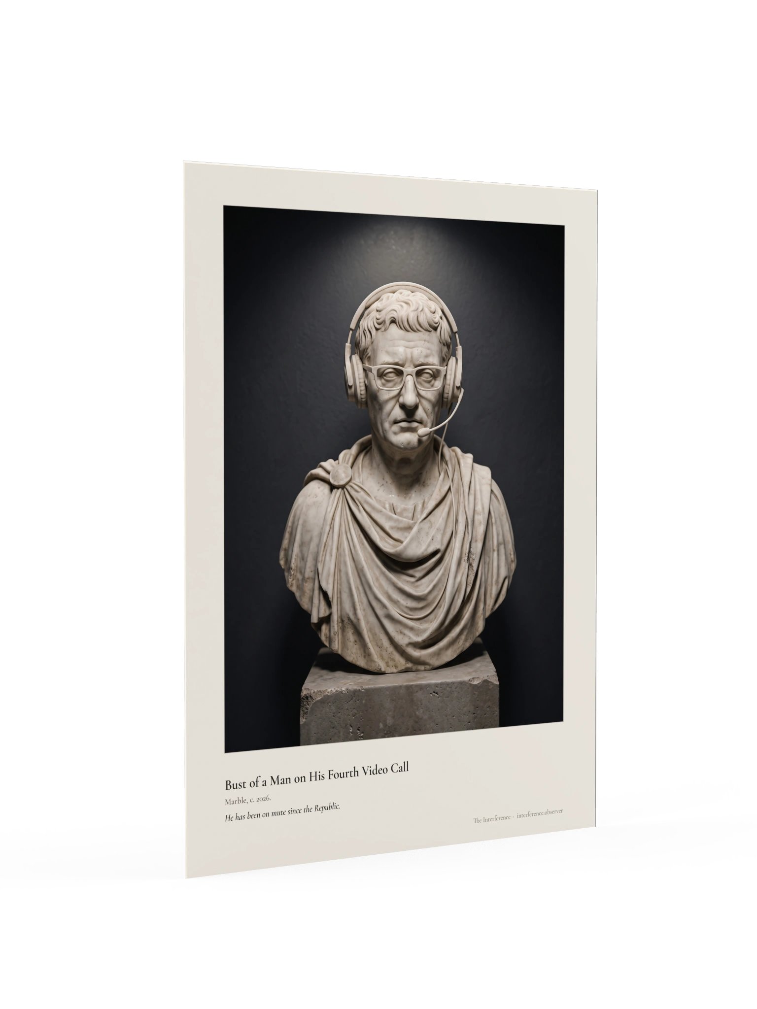 Bust of a Man on His Fourth Video Call product image (3)