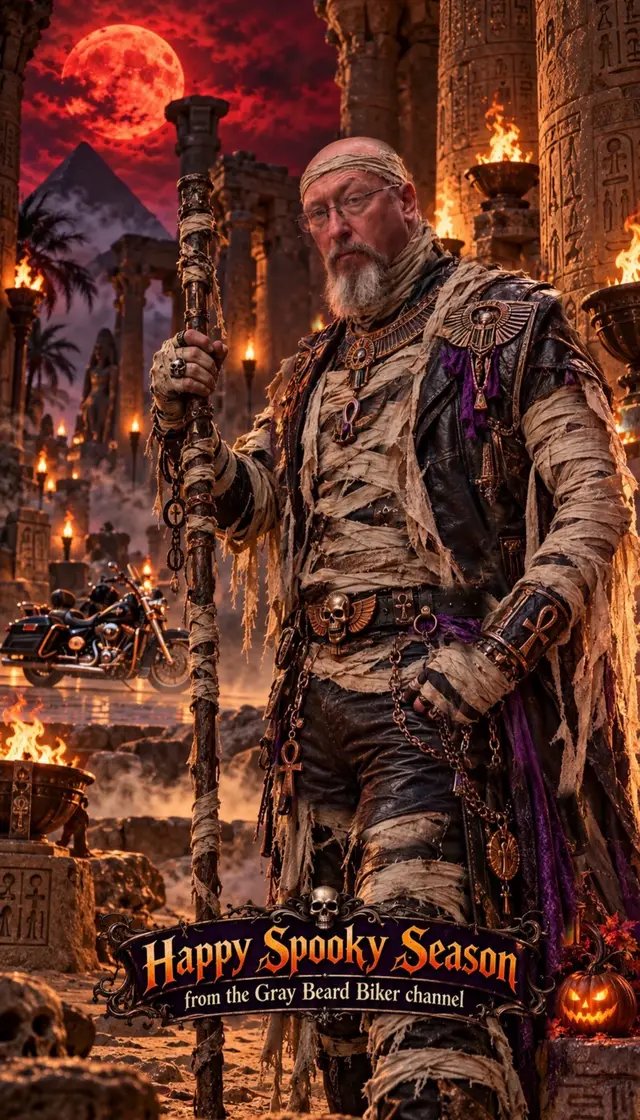 Name what you think the theme or character of each photo in this series is by typing it in the comments of each Halloween image. Can you get them each correct? #graybeardbiker #halloween #chatgpt 