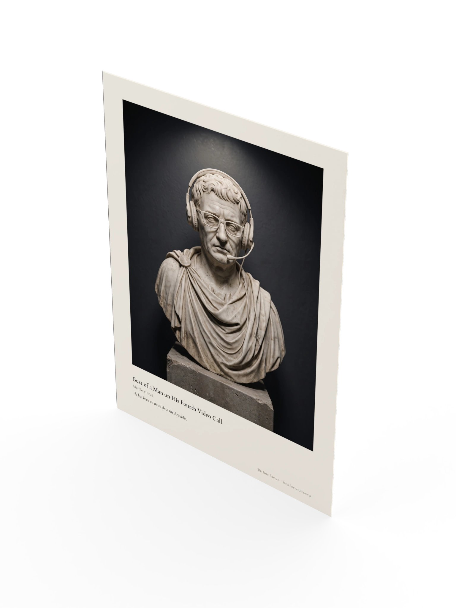 Bust of a Man on His Fourth Video Call product image (4)