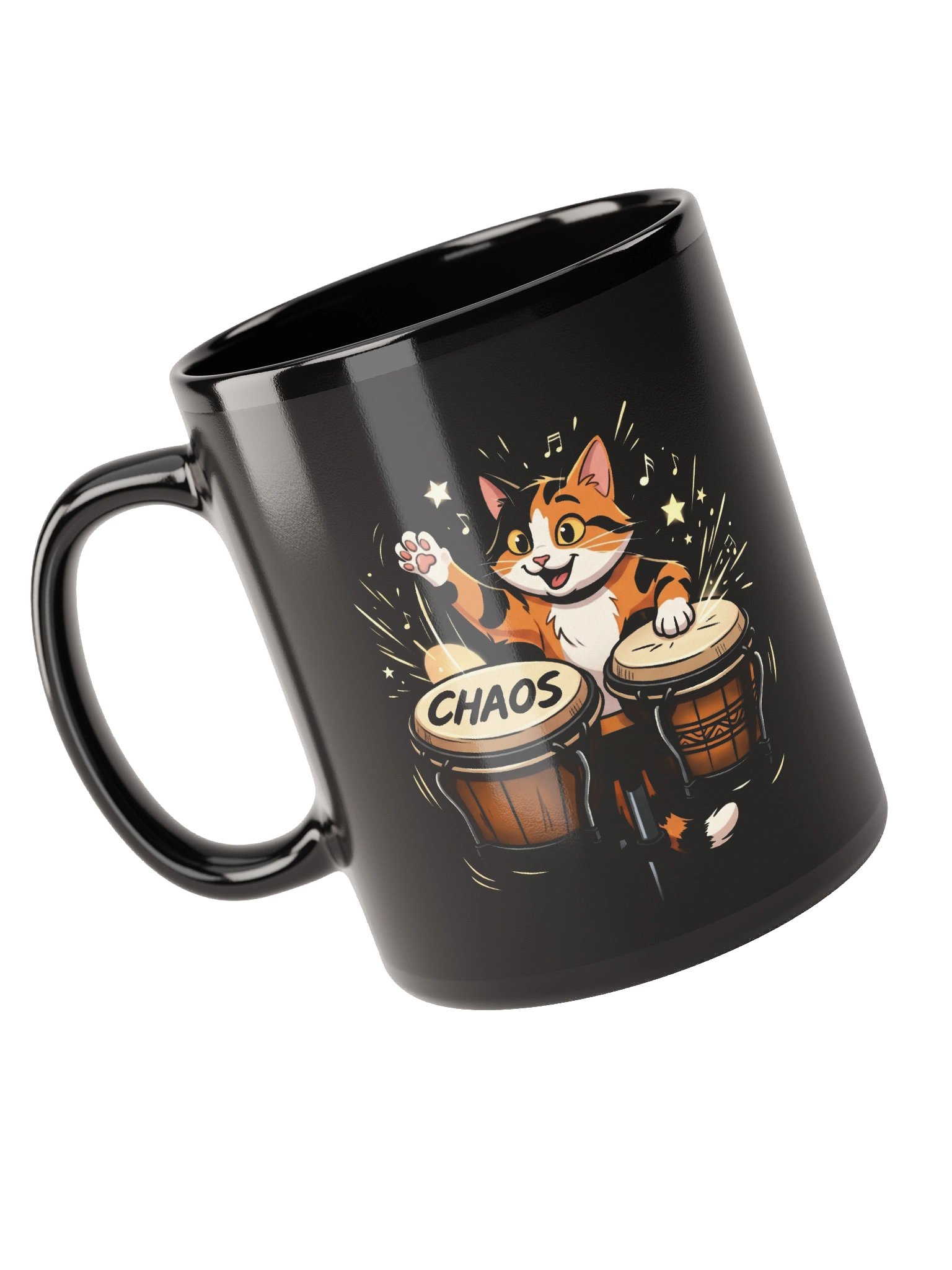 Chaos Bongo Cat Mug - Black product image (9)