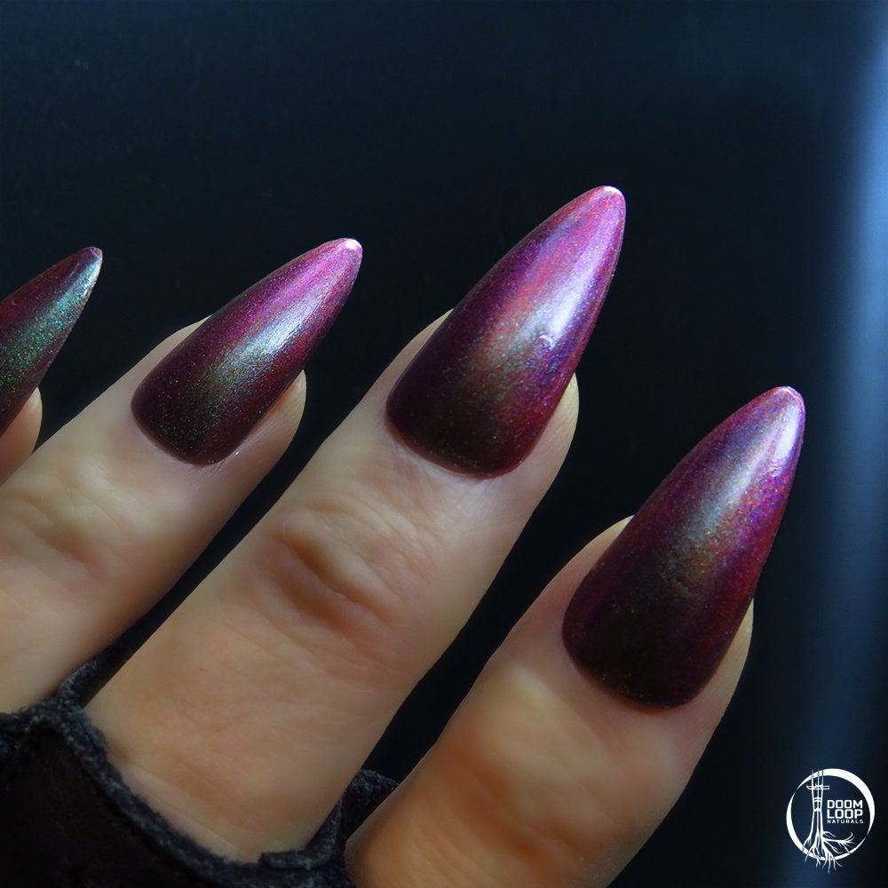 CINDERCLAWS - Green-Blue-Violet Multichrome Red Magnetic Nail Polish product image (4)