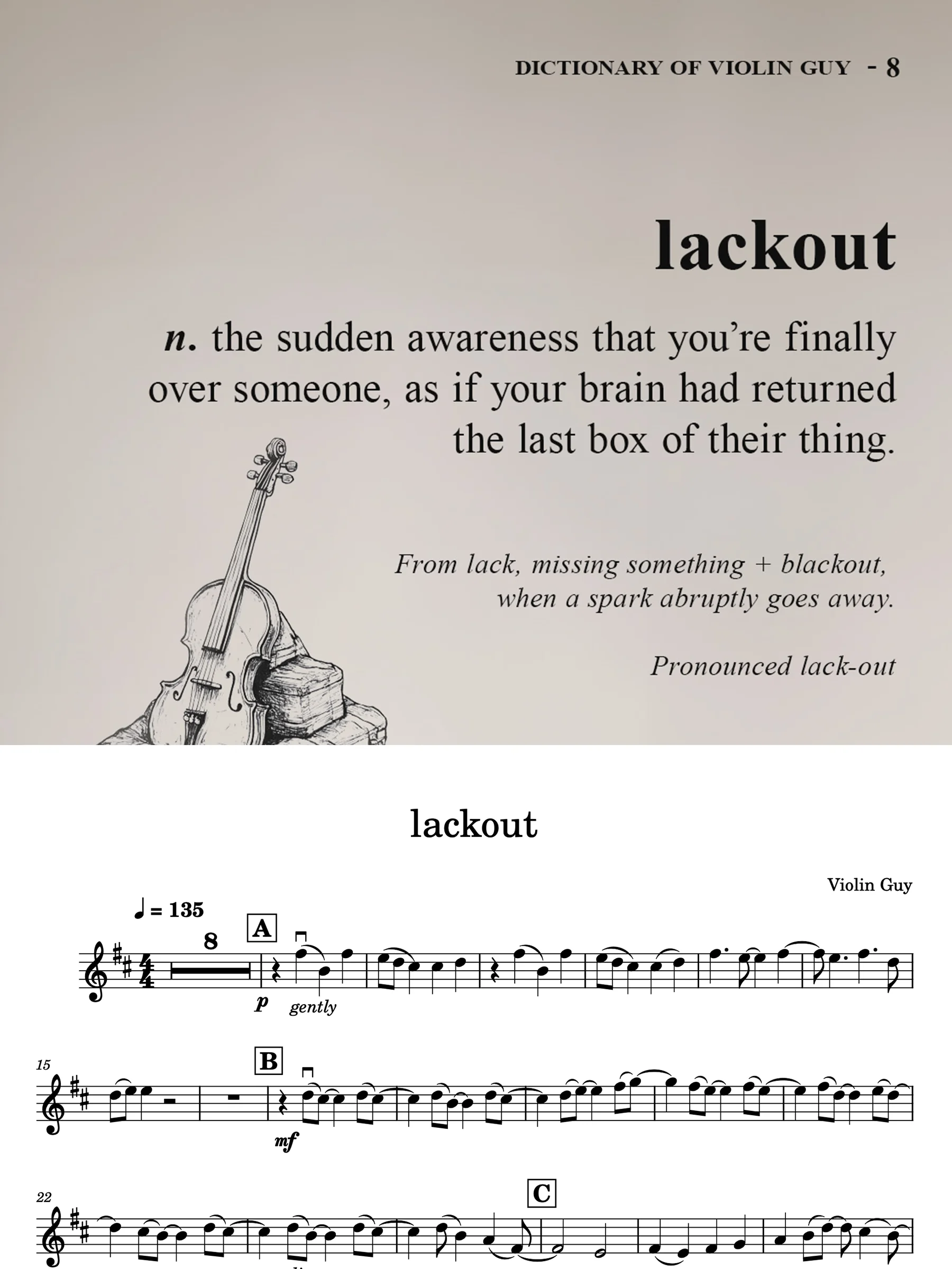 lackout - Sheet Music product image (1)