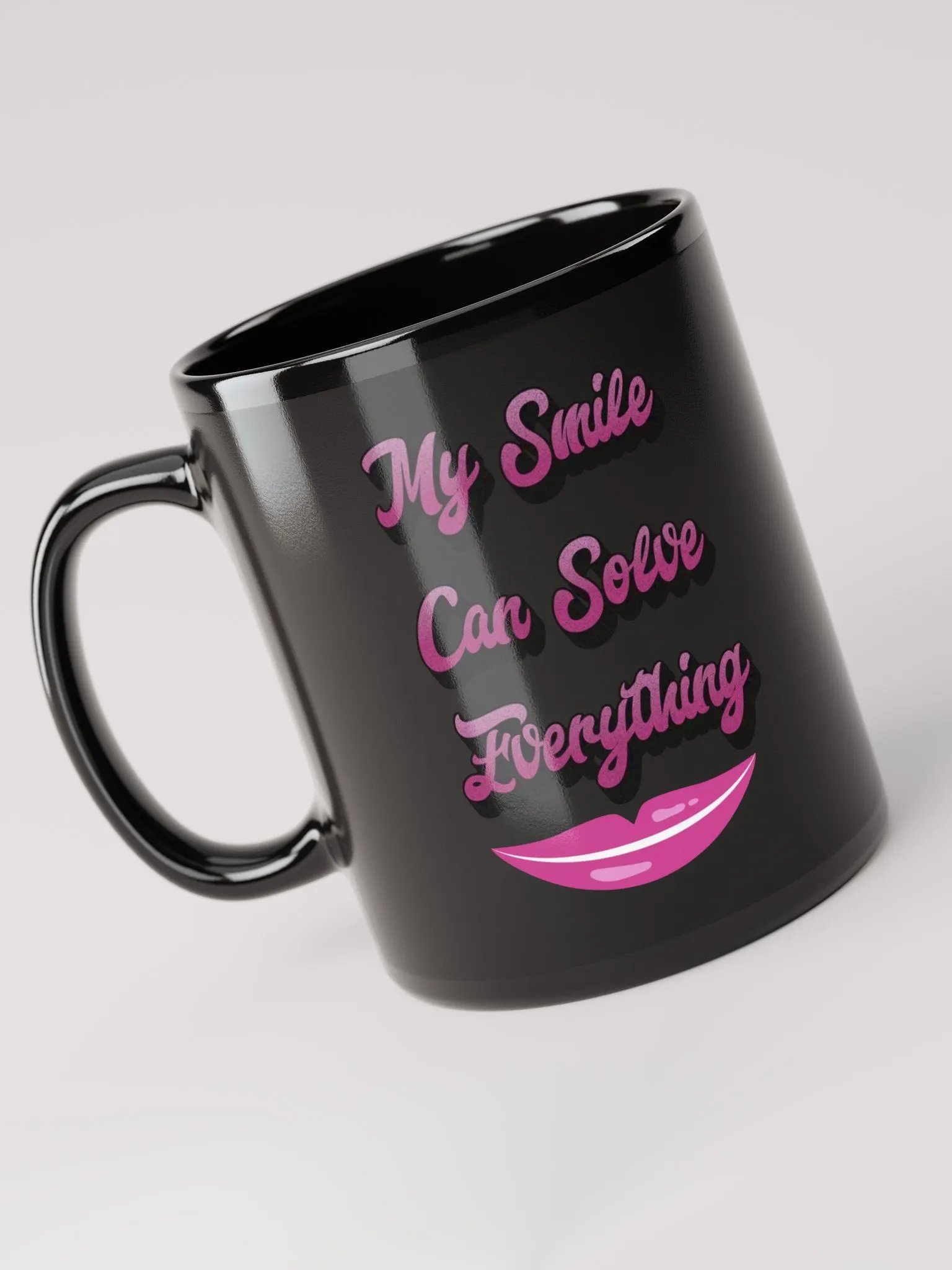 My Smile Can Solve Everything Black Mug product image (5)
