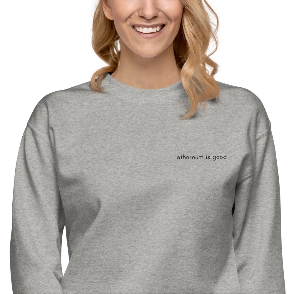 Ethereum is good crewneck (grey) product image (6)