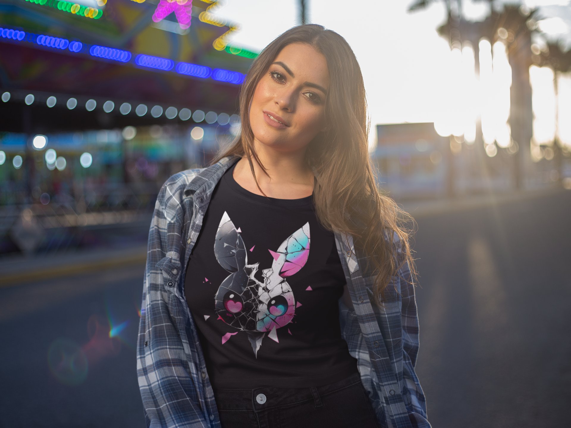 Crop Top: Glitch Bunny product image (2)