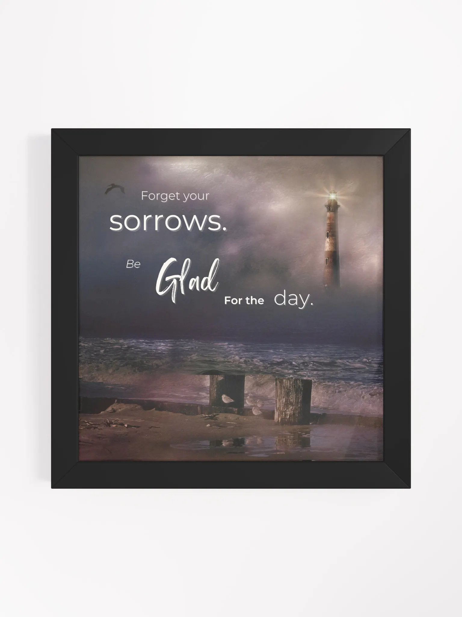 Glad Tidings Lighthouse Framed Print product image (1)
