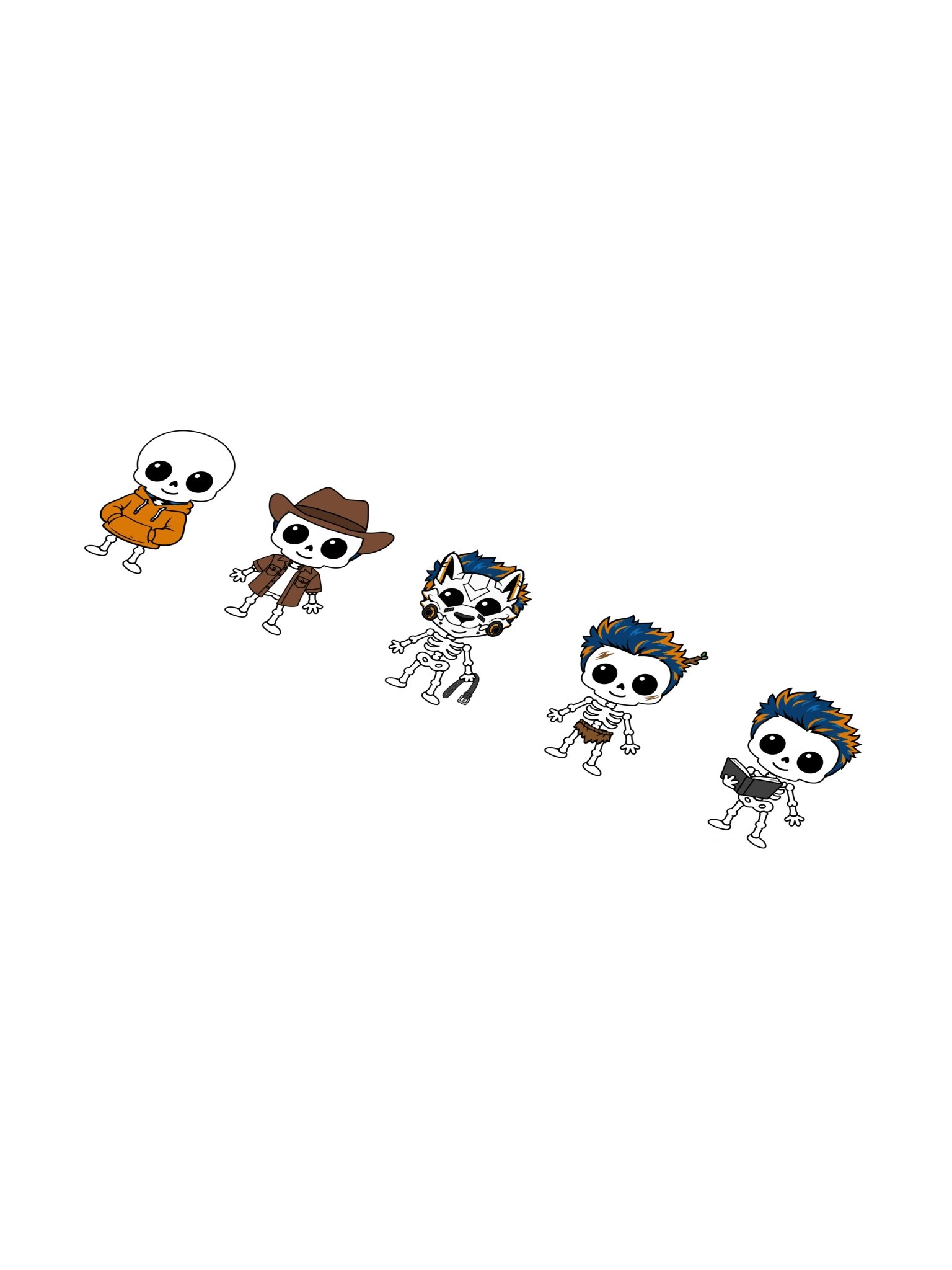 SkeleReads Halloween Kiss-Cut Stickers Set 2 product image (1)