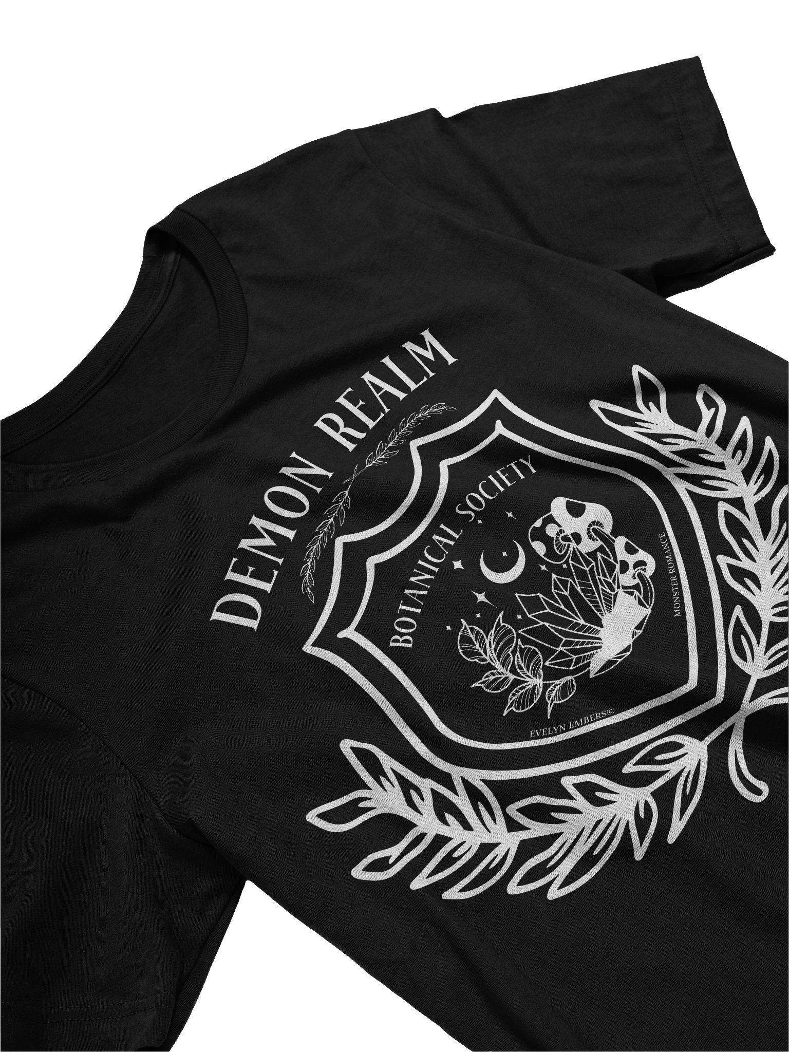"Demon Realm Botanical Society" Bella+Canvas T-Shirt - white text on dark colors product image (20)