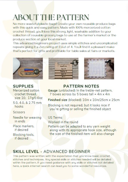 Reusable Produce Bag Crochet Pattern product image (4)