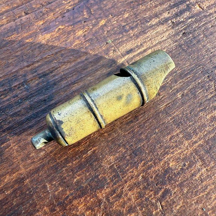 🎎 Antique Japanese Brass Whistle – Likely Taisho-Era Instructor or Military Use – Japan Antique Roadshow product image (1)