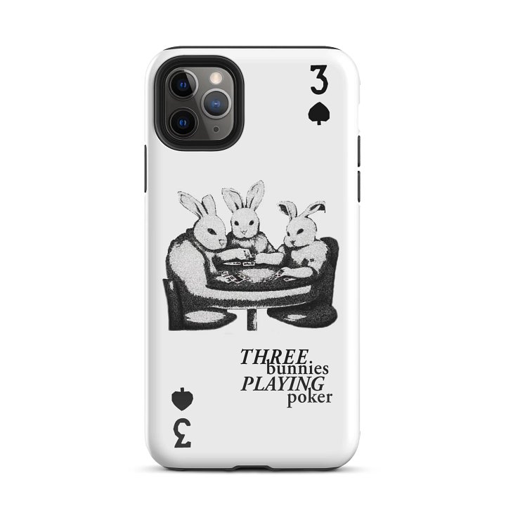 Three Bunnies Playing Poker iPhone® Case product image (2)