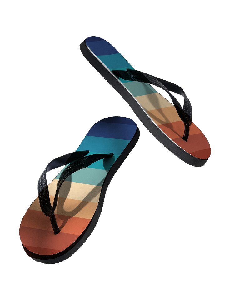 Sunset Stripes Custom Flip-Flops product image (2)