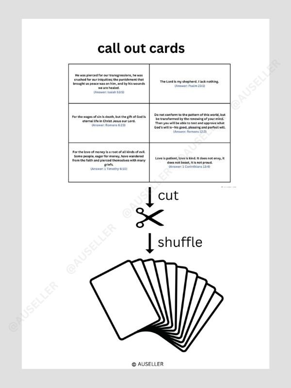Printable Christian Bible Bingo Game Set product image (5)