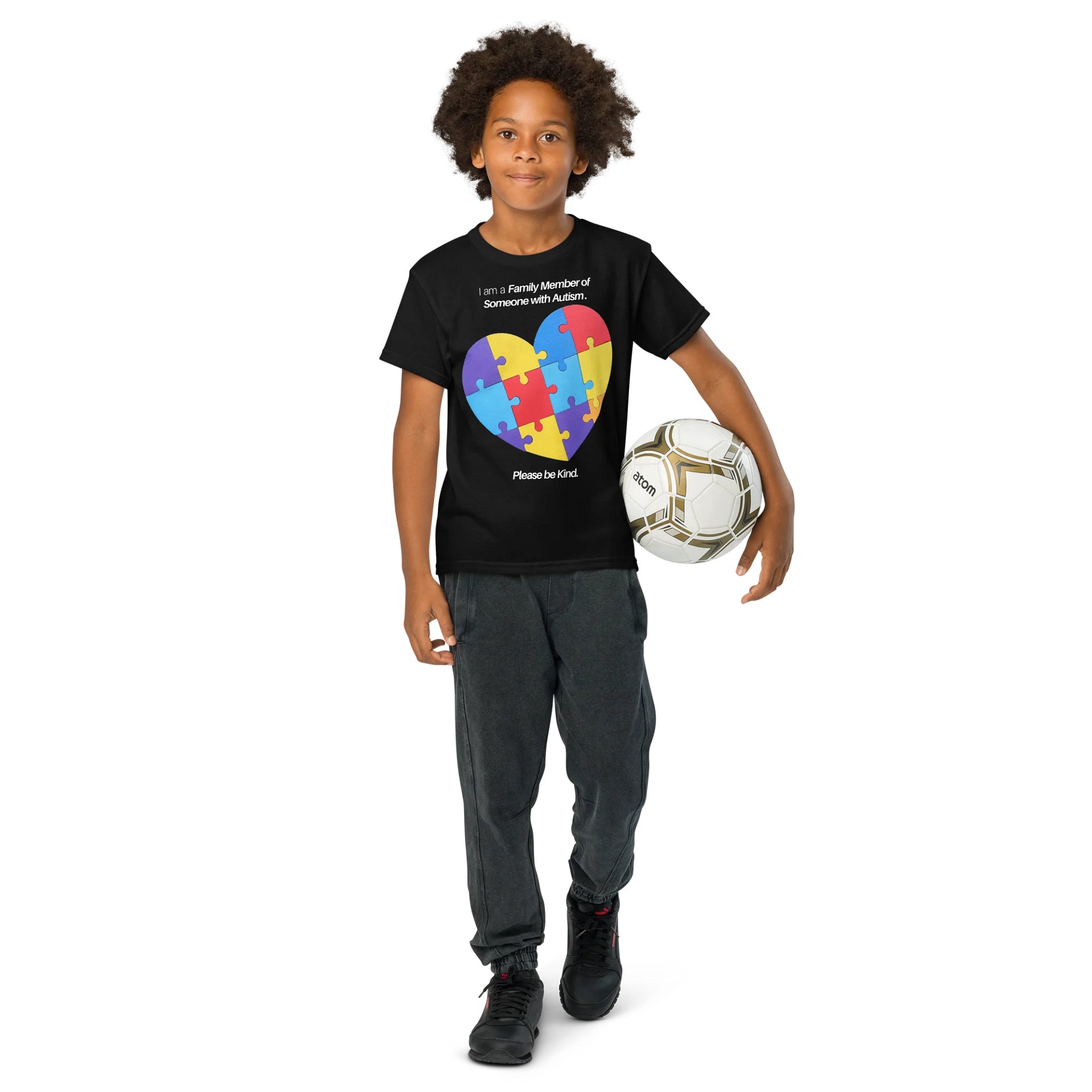 I am a Family Member of Someone with Autism. Please Be Kind Kids T-Shirt product image (6)