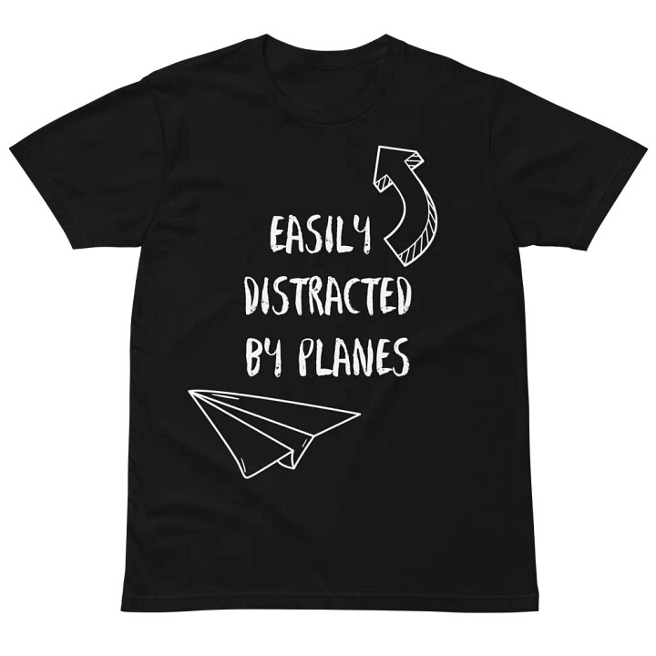 Easily Distracted By Planes Premium T-Shirt product image (4)