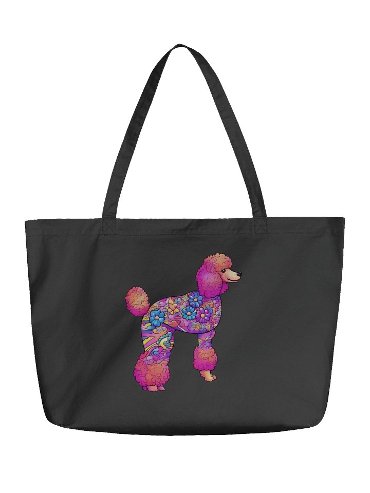 Flower Power Poodle #1 -Eco-conscious Organic Cotton Tote product image (1)