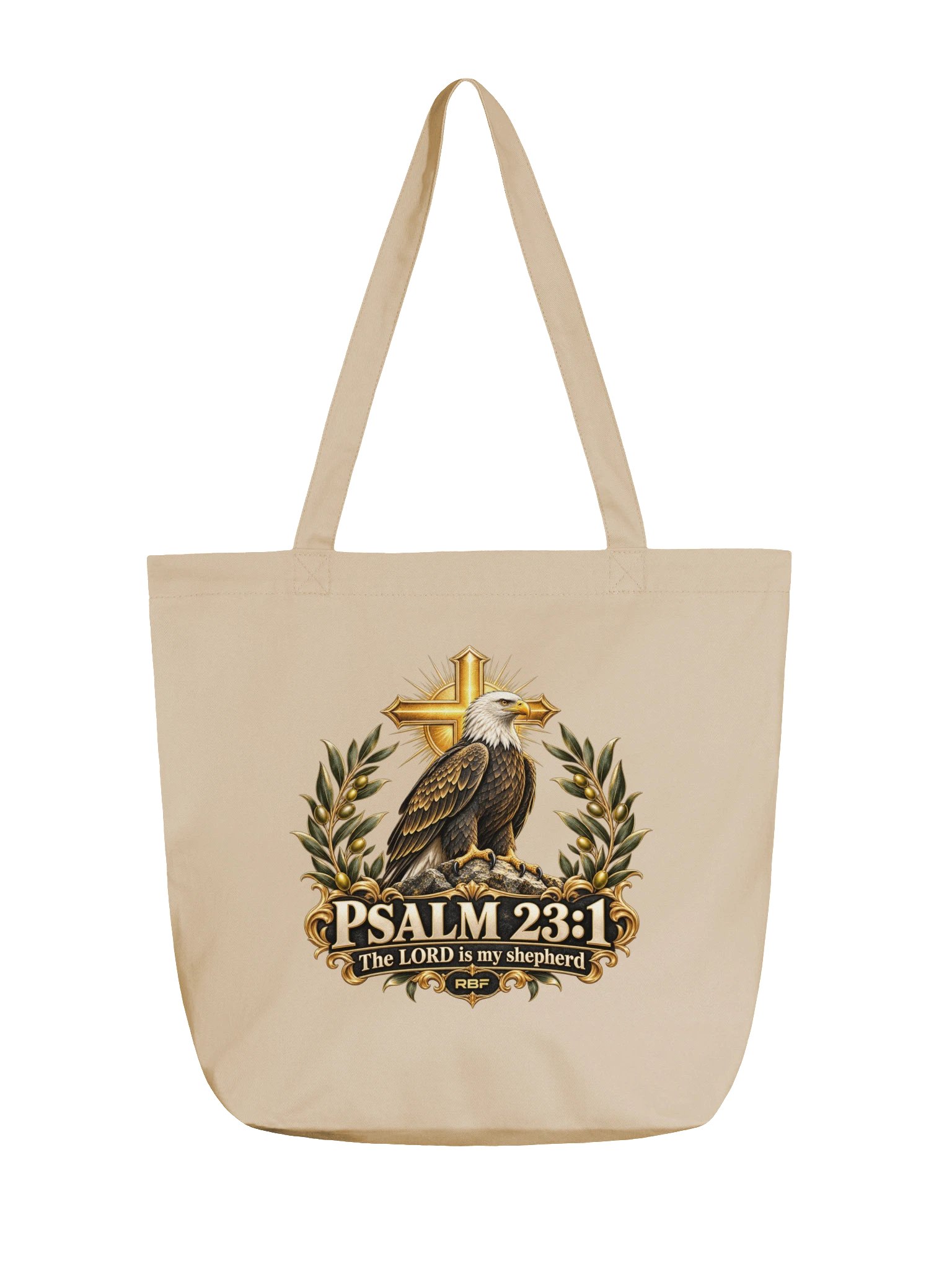 Shepherd's Promise Organic Tote — Psalm 23:1 product image (1)