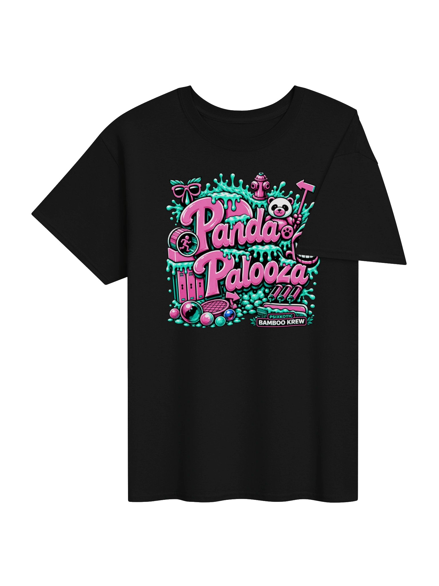 Panda Palooza Neon Street-Art Tee product image (22)