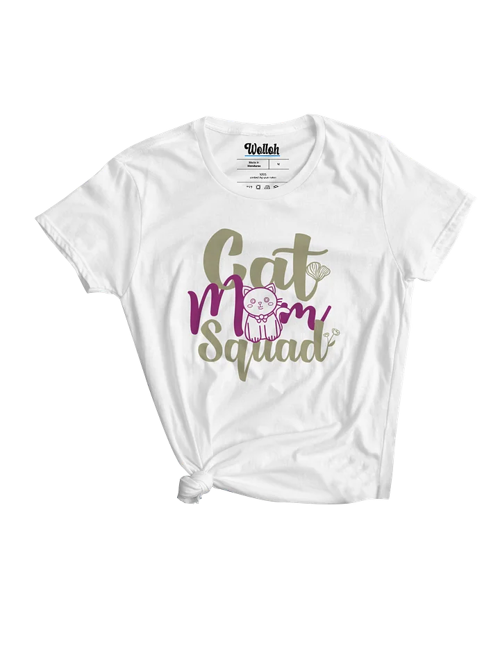 Cat Mom Squad Women's White T-Shirt – Perfect Gift for Cat Lovers product image (1)