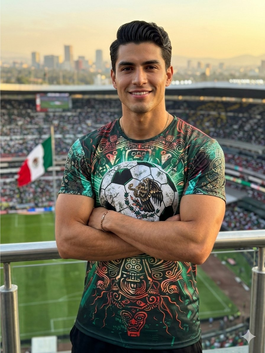 Mexico Mens Fantasy Football Shirt | Camiseta de fútbol de fantasía para hombre de México product image (1)