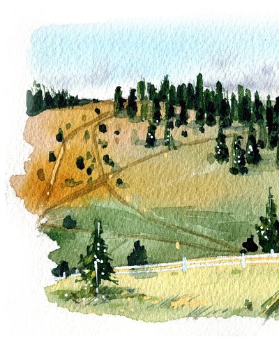 Sigo con los paisajes 🌲🌲🌲Me encantan los tonos de esta acuarela. Cuando pinto sin objetivos me sorprendo a mi misma con el re...