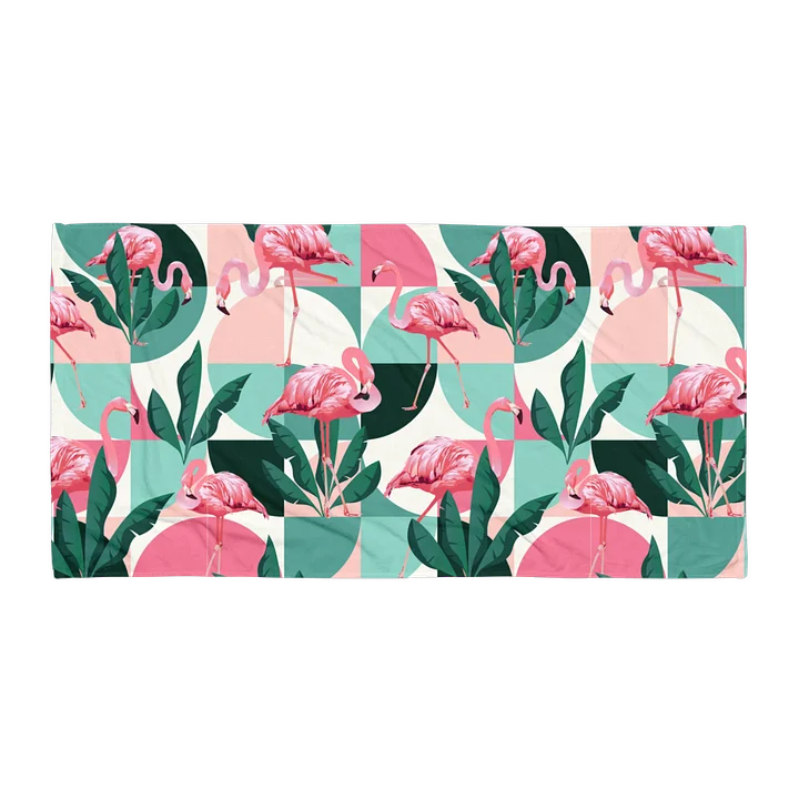 Exotic Flamingo Trendy Pattern Beach Towel for Summer Fun product image (1)