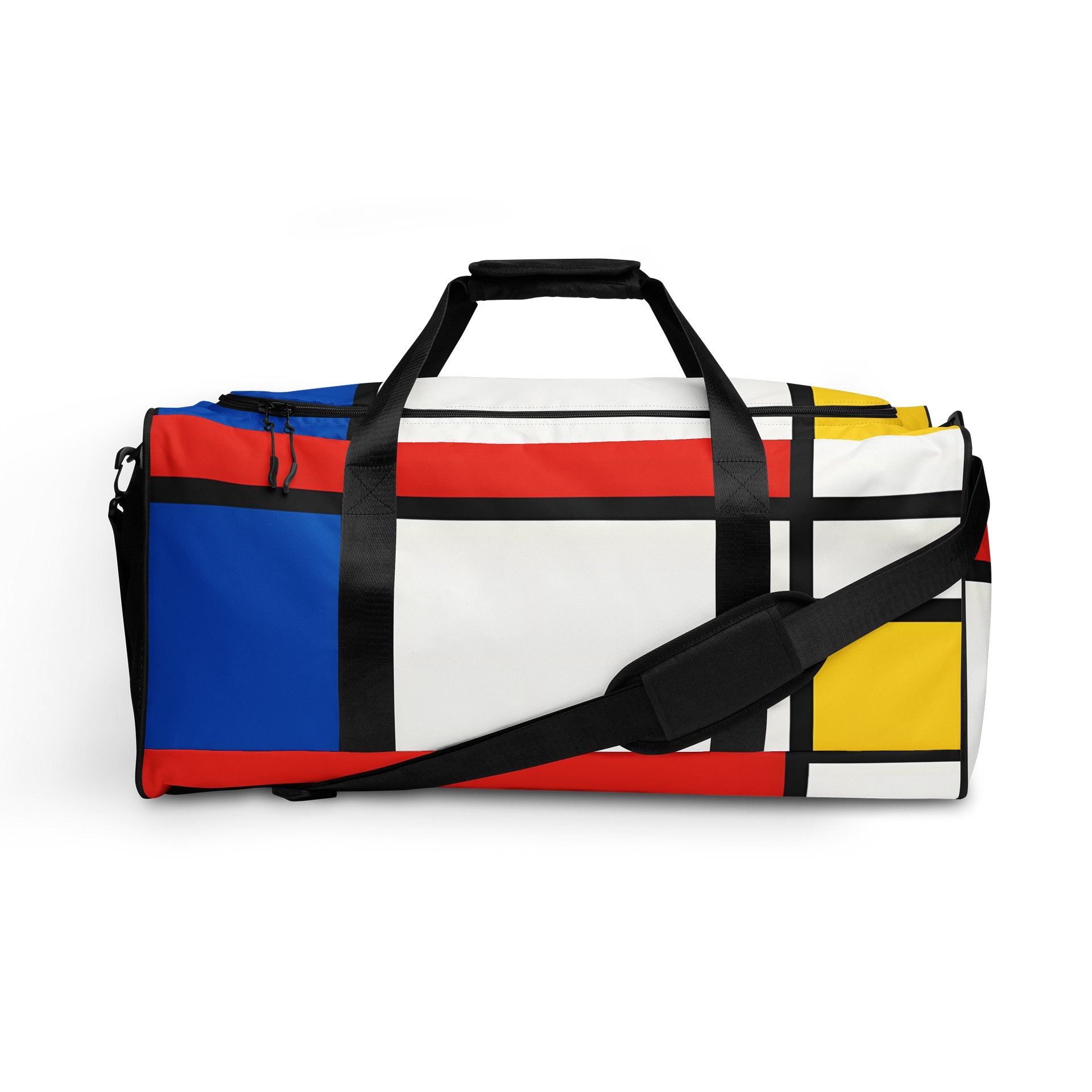 Mondrian-Inspired Geometric Duffle Bag – Artistic Bauhaus Style Travel & Gym Bag product image (1)