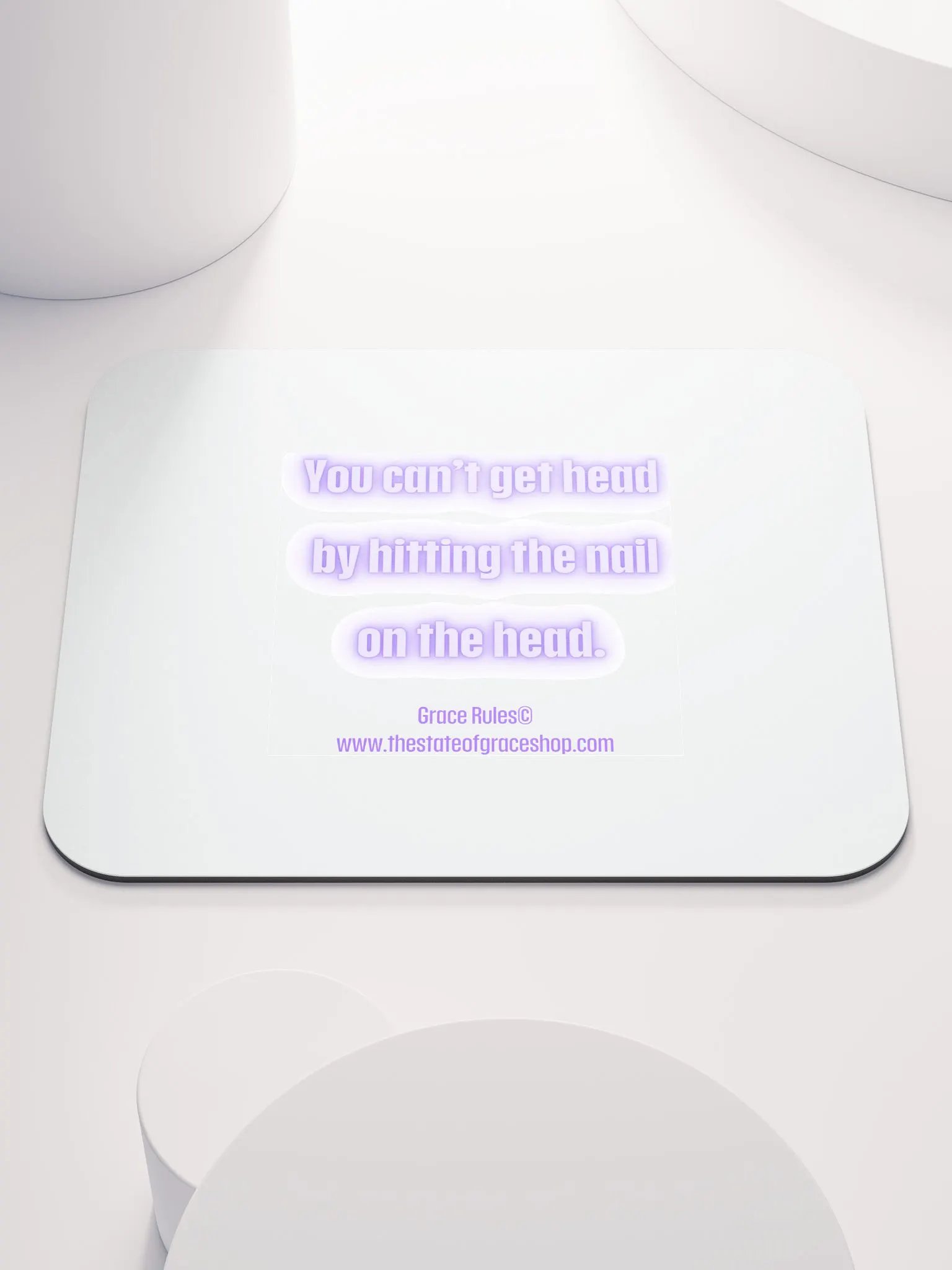 FUNNY DESK MATS 4 U - “You can’t get head by hitting the nail on the head.” product image (1)