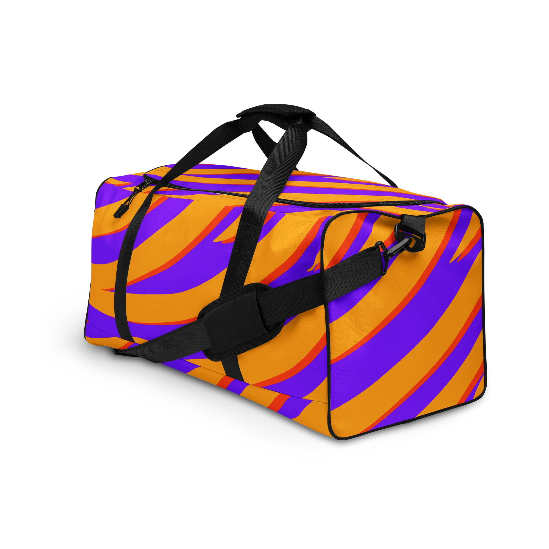 Tiger Print Duffle Bag – Orange Purple product image (3)