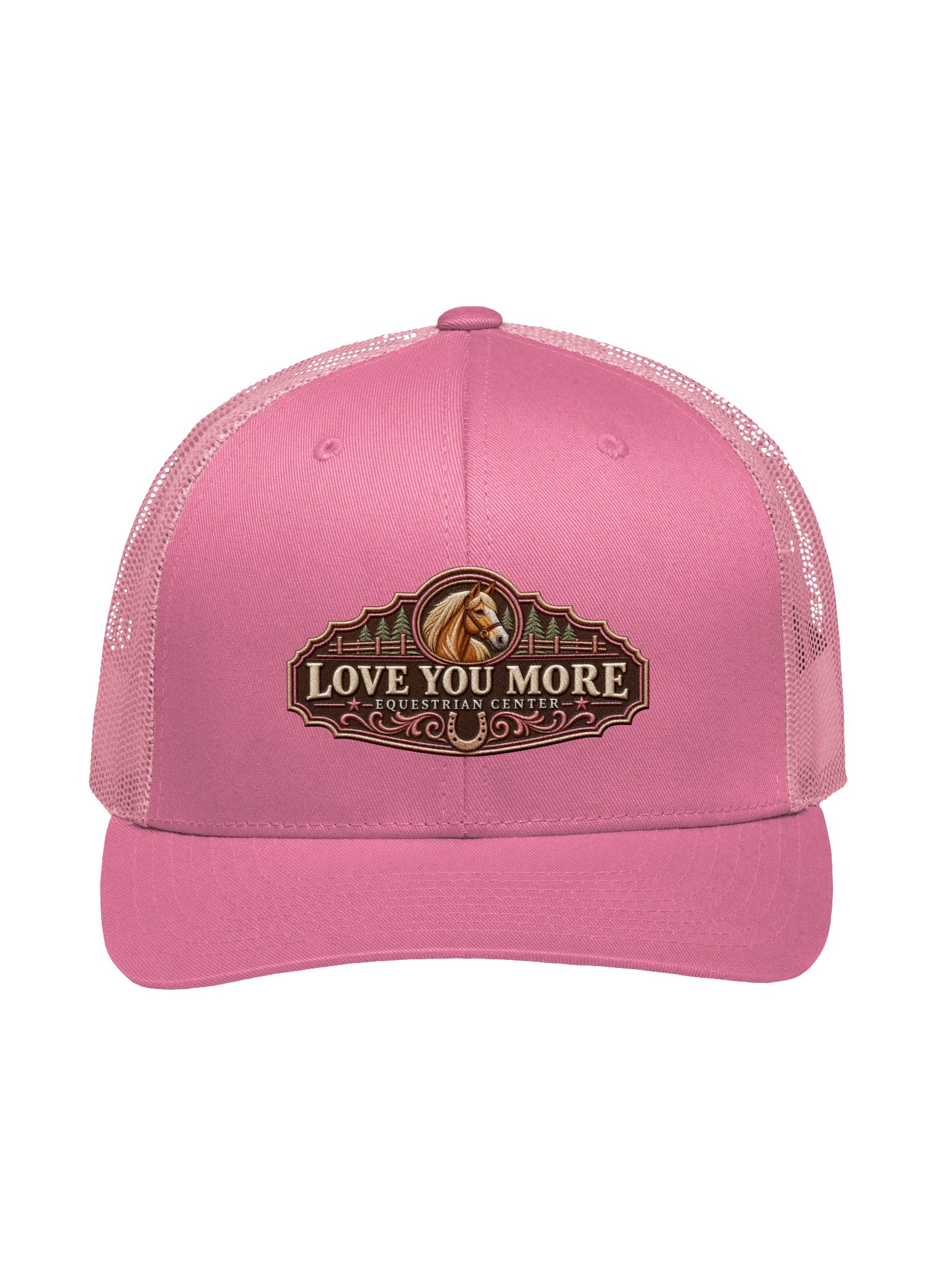 Love You More Soft Rose Heritage Embroidered Trucker Hat product image (6)