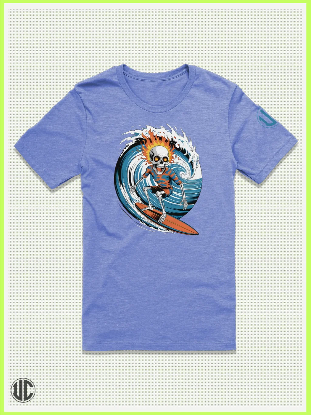 Firewave Skull Surfer – Graphic Surf T-Shirt product image (1)