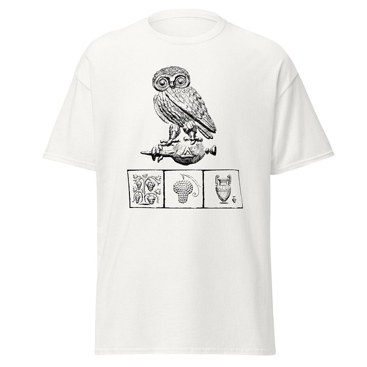 Athenian Owl Ancient Greek Art circa 150 BC, T-Shirt product image (1)