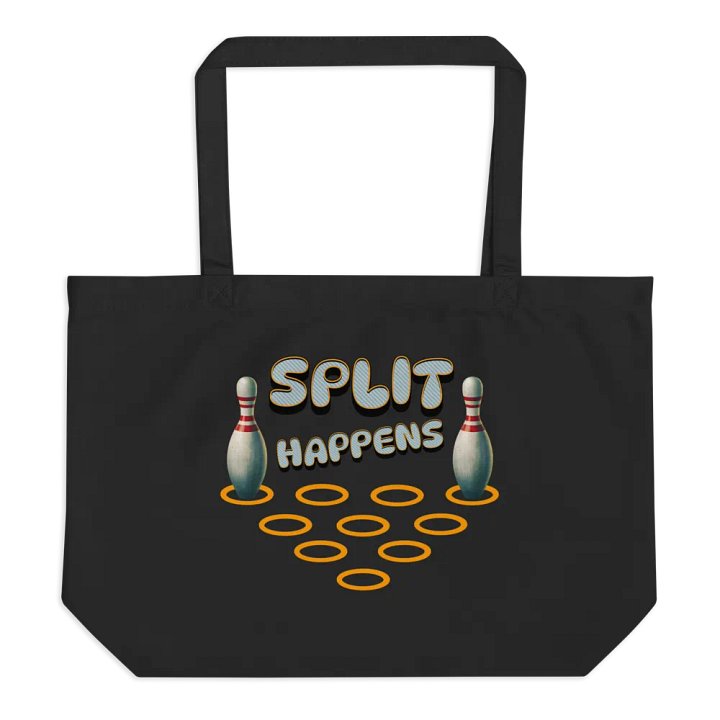 Split Happens 10pin Bowling Organic Cotton Tote product image (1)