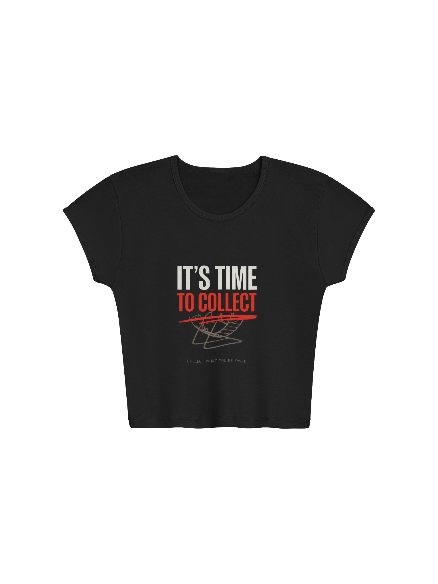 LA Apparel Womens Ribbed Baby Tee Crop Top product image (1)
