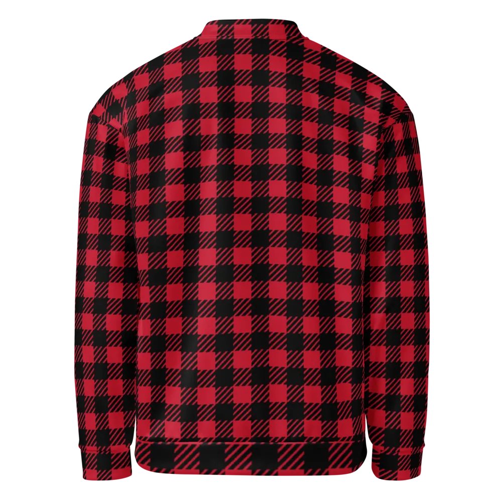 Customizable Checkered Charm Bomber Jacket product image (8)