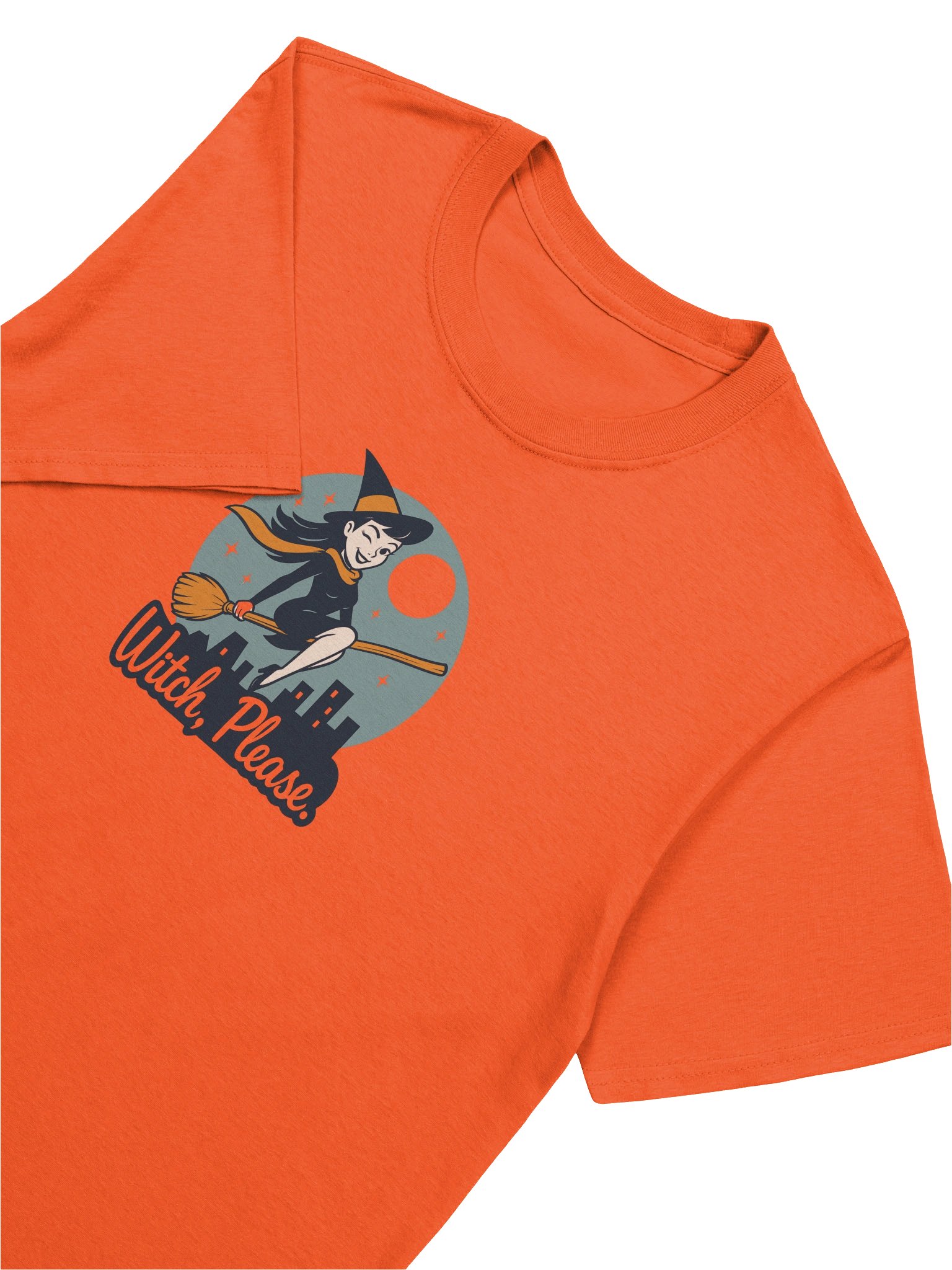 Witch Please Funny Halloween Shirt – Cute Spooky Witch on Broom Retro Design product image (2)