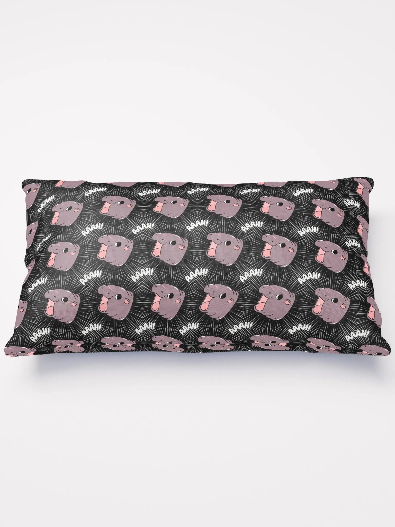MOODENG'S BLACK AAAH! PILLOW! product image (2)
