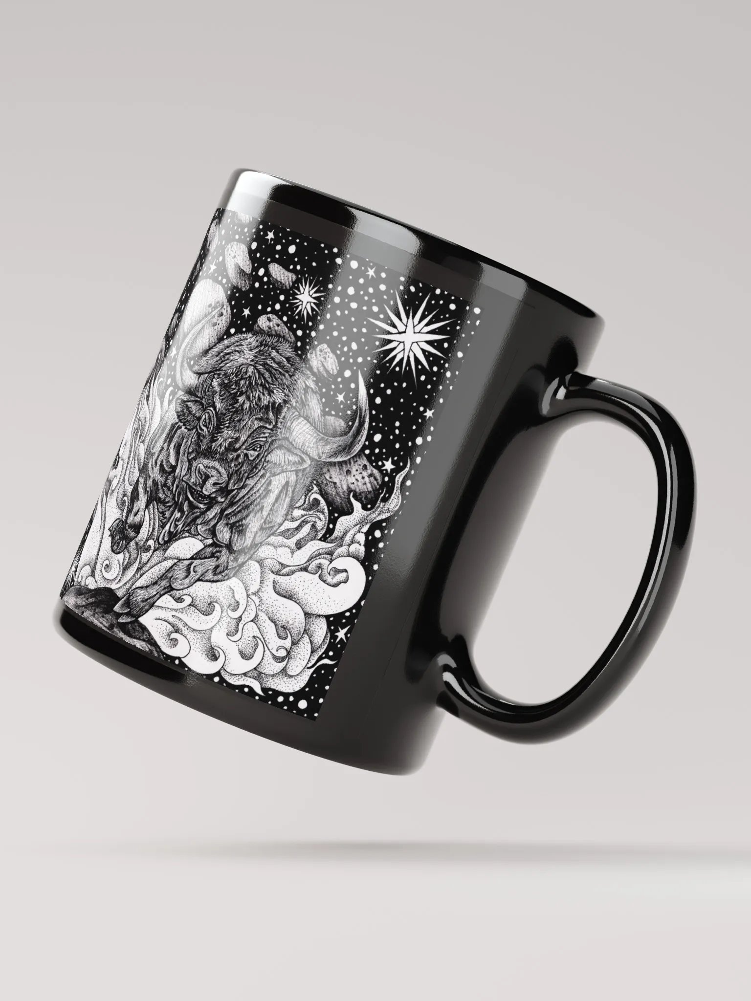 Taurus Zodiac Black Glossy Mug product image (3)
