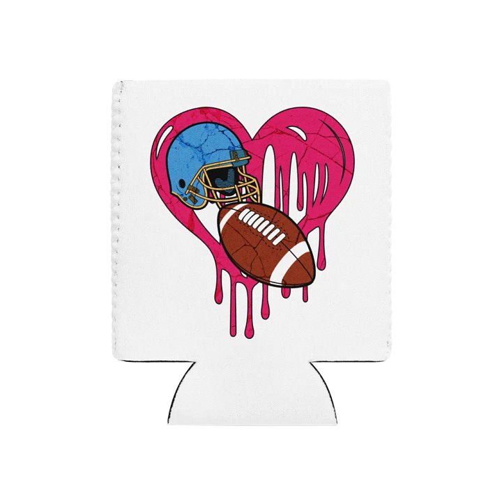 Heart Football Gridiron Can Cooler product image (1)
