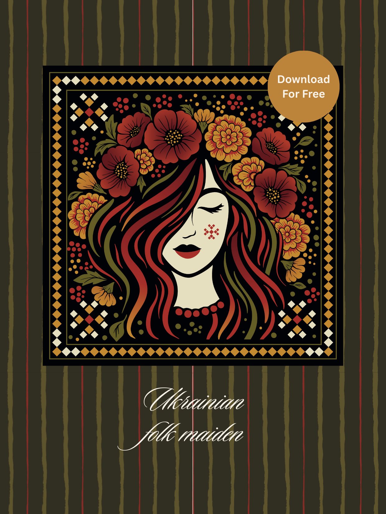 Ukrainian Folk Maiden Print product image (1)