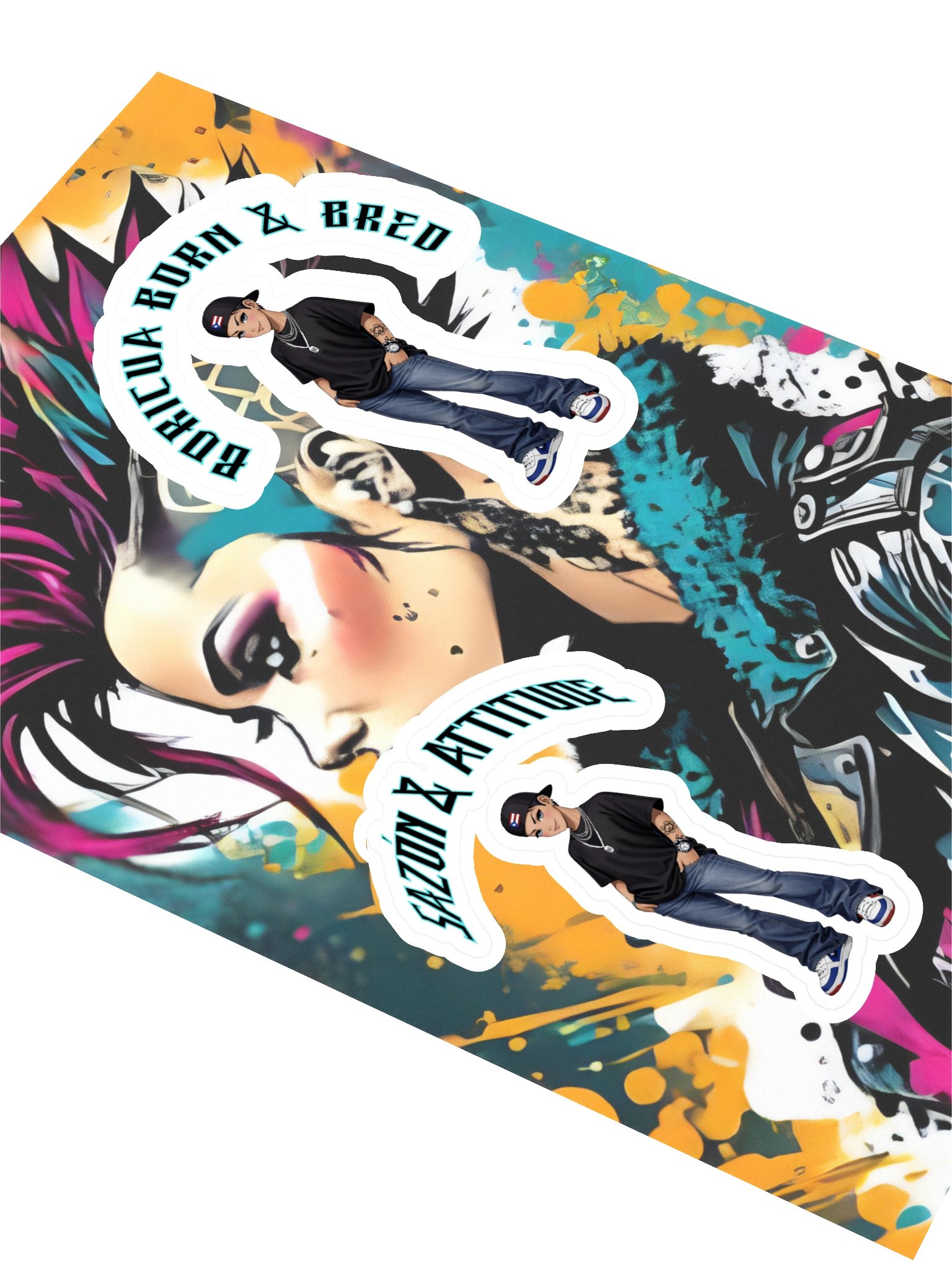 Boricua sticker sheet product image (2)
