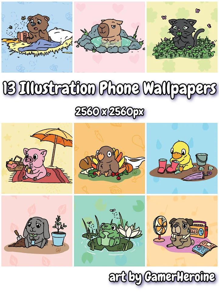Animal Illustration Phone Wallpapers product image (1)