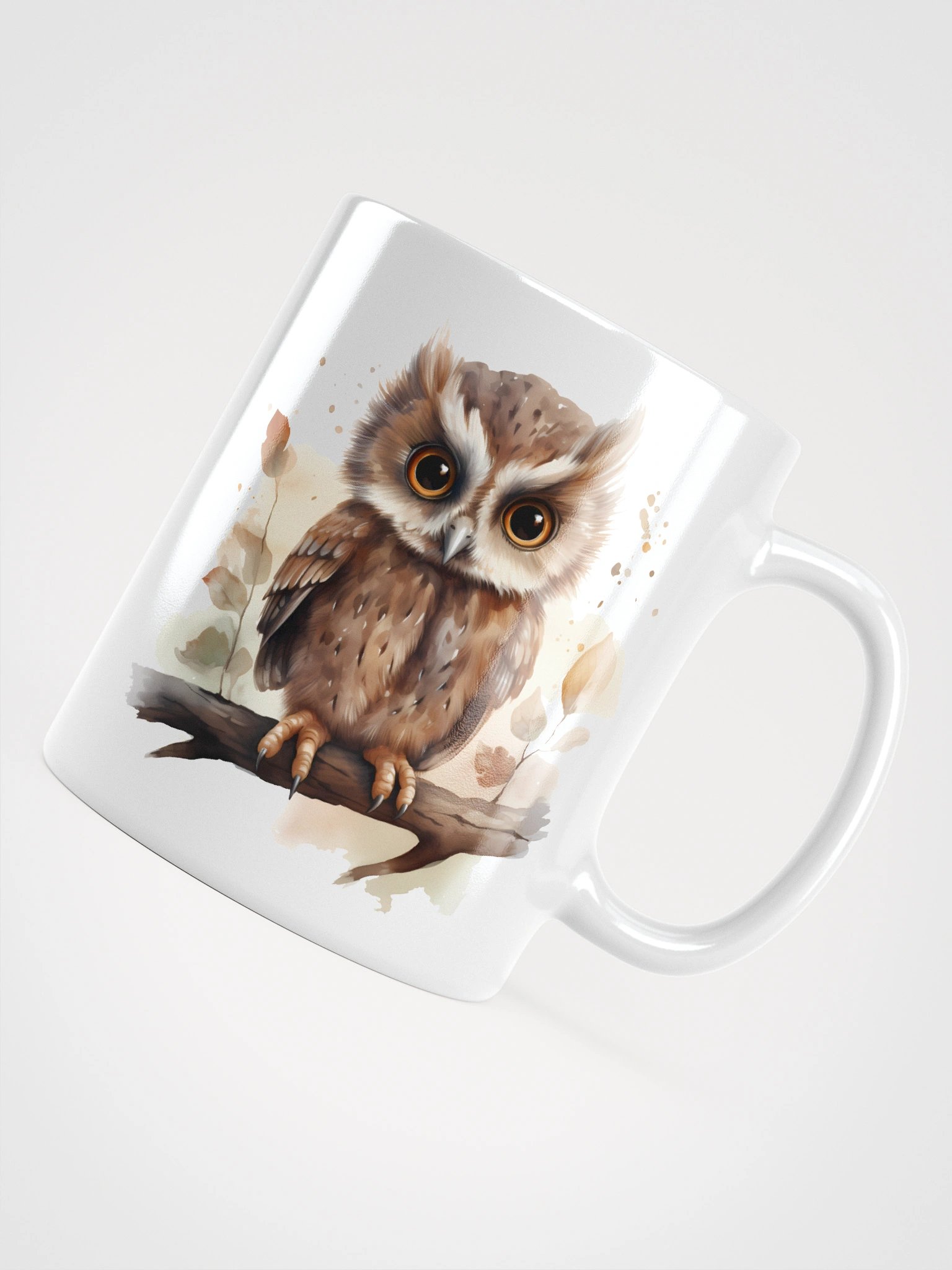 Whimsical Owls White Glossy Mug product image (12)